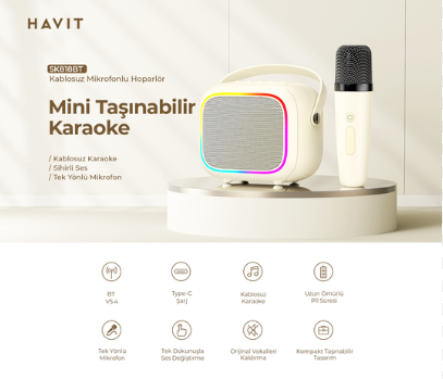 HAVİT PORTABLE WİERELESS Karaoke speaker.